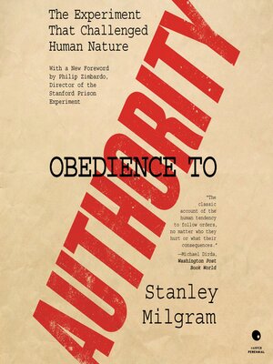 cover image of Obedience to Authority